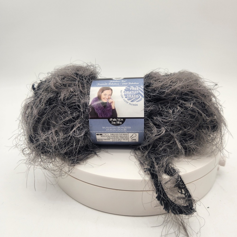 Loops & Threads Fabulous Fur Yarn Mink 1 Skein New Discontinued Bulky 5